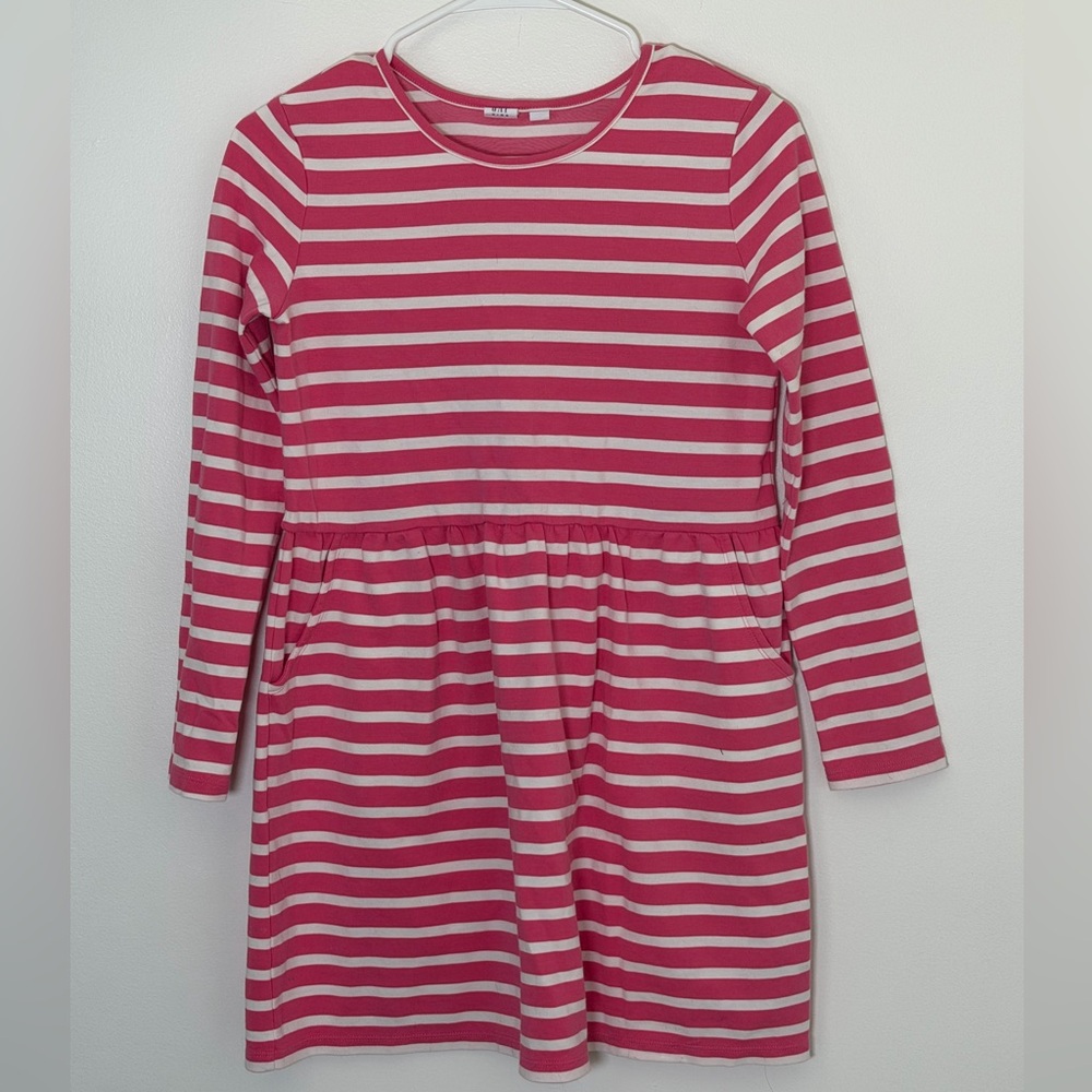 GAP Pink and White Striped Casual Dress